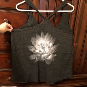 Lotus flower workout racer back tank top